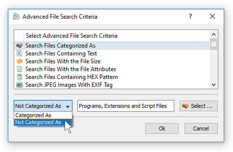 DupScout Server Duplicate Files Search Negative Rules