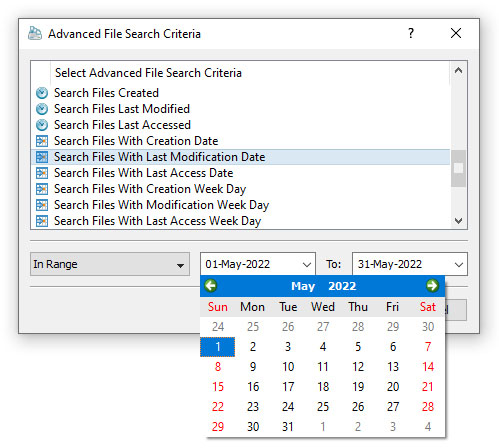 DupScout Server Search Duplicates Files By Modification Dates
