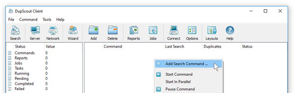 DupScout Server Add Command