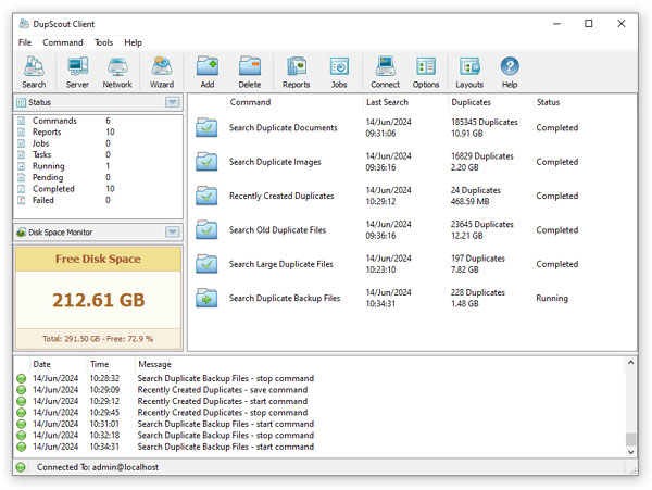 DupScout Server Disk Space Monitor